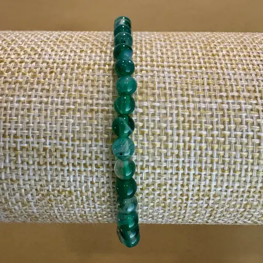 [MI355] Pulsera de Ágata Verde