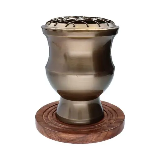 [IN014] Incensario de Rejilla en Bronce Envejecido