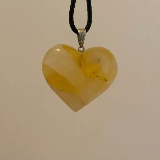 [MI377] Colgante Corazón Sanador Dorado