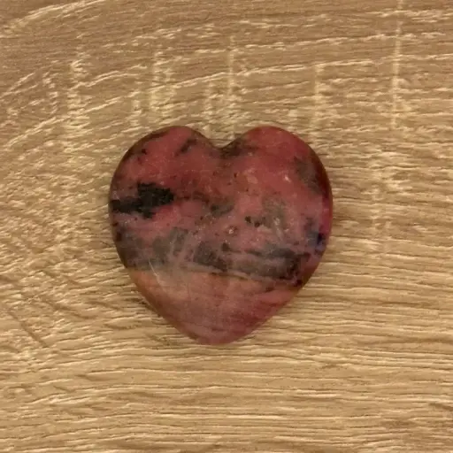 [MI381] Corazón plano de Rodonita