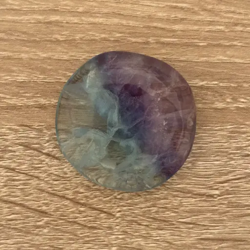 [MI152-P] Rodado plano Fluorita Arcoiris (pequeño)